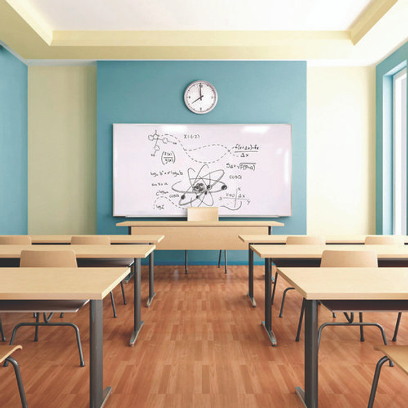 Non-Magnetic Whiteboard with Aluminum Frame, 87.91" x 48.5", White Surface, Satin Aluminum Frame