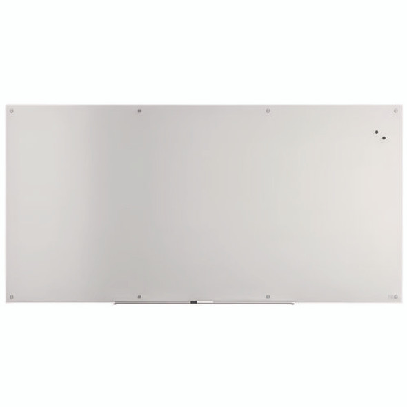 Magnetic Tempered Glass Dry Erase Board, 96" x 48", White Surface