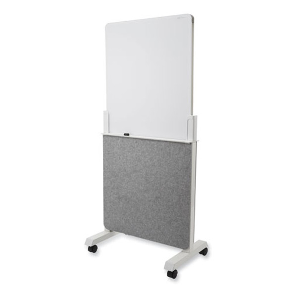 Agile Glass Dry-Erase Easel, 25.5" x 60.5", White Surface