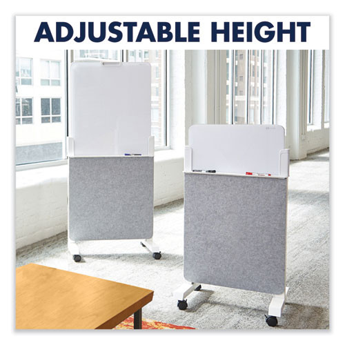 Agile Glass Dry-Erase Easel, 25.5" x 60.5", White Surface