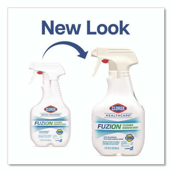 Fuzion Cleaner Disinfectant, Unscented, 32 oz Spray Bottle, 9/Carton