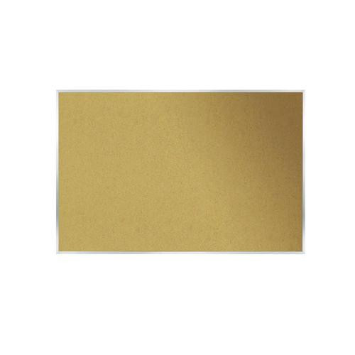 Natural Cork Bulletin Board with Aluminum Frame, 87.91" x 48.5", Tan Surface, Satin Aluminum Frame