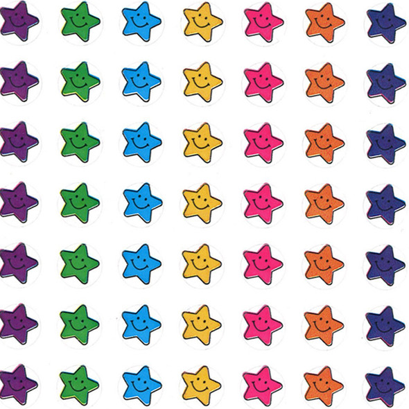 Mini Smiley Stars Valu-Pak Stickers, 1144 Per Pack, 6 Packs Mini Smiley Stars Valu-Pak Stickers, 1144 Per Pack, 6 Packs