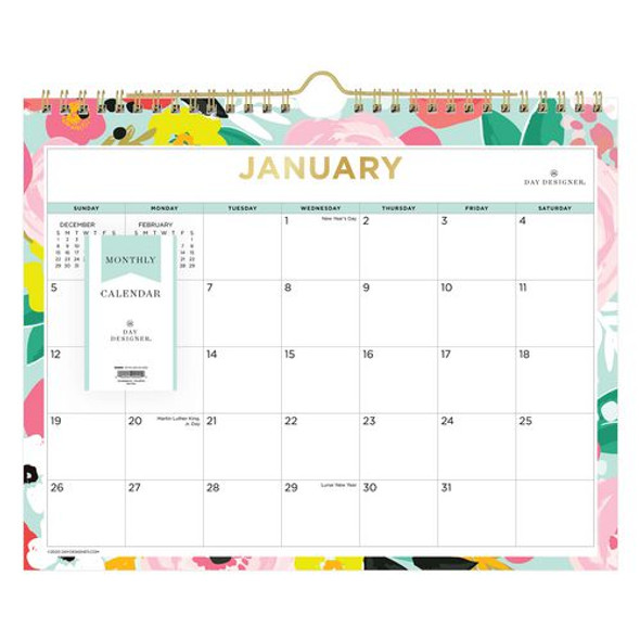 Day Designer Secret Garden Mint Monthly Wall Calendar, Floral Artwork, 11 x 8.75, Multicolor Sheets, 12-Month (Jan-Dec): 2025 Day Designer Secret Garden Mint Monthly Wall Calendar, Floral Artwork, 11 x 8.75, Multicolor Sheets, 12-Month (Jan-Dec): 2025