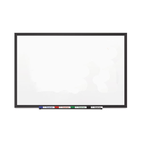 Classic Series Porcelain Magnetic Dry Erase Board, 60" x 36", White Surface, Black Aluminum Frame