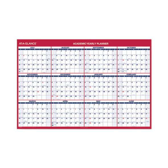 Academic Erasable Reversible Extra Large Wall Calendar, 48 x 32, White/Blue/Red, 12 Month (July to June): 2024 to 2025 Academic Erasable Reversible Extra Large Wall Calendar, 48 x 32, White/Blue/Red, 12 Month (July to June): 2024 to 2025