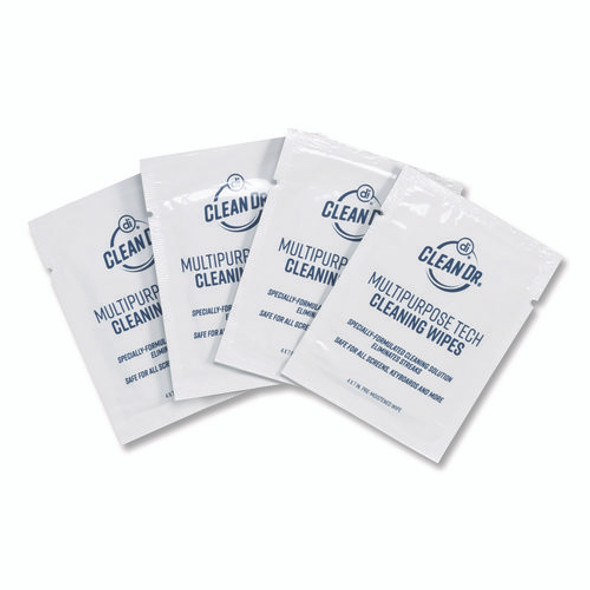 ScreenDr Multipurpose Tech Cleaning Wipes, 7 x 4, Unscented, White, 200/Pack