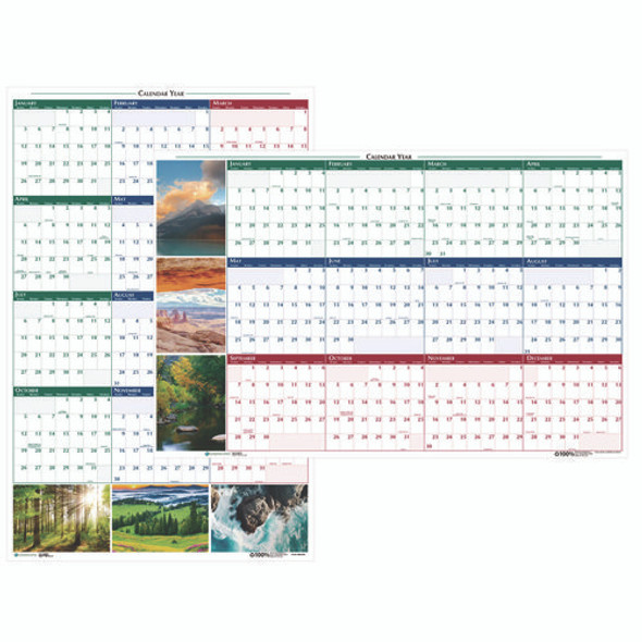 Earthscapes Recycled Reversible/Erasable Yearly Wall Calendar, Nature Photos, 18 x 24, White Sheets, 12-Month (Jan-Dec): 2025 Earthscapes Recycled Reversible/Erasable Yearly Wall Calendar, Nature Photos, 18 x 24, White Sheets, 12-Month (Jan-Dec): 2025