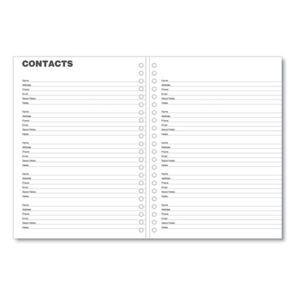 Monthly Planner, 11 x 8, Black Cover, 14-Month: Dec 2024 to Jan 2026