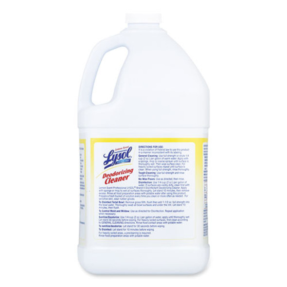 Disinfectant Deodorizing Cleaner Concentrate, 1 gal Bottle, Lemon Scent Disinfectant Deodorizing Cleaner Concentrate, 1 gal Bottle, Lemon Scent