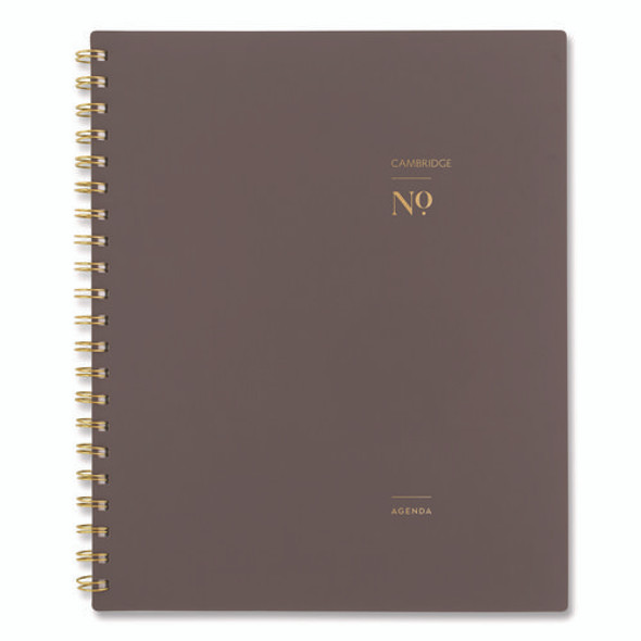 Workstyle Weekly/Monthly Planner, 11 x 9.38, Brown/Gold Cover, 12-Month (Jan to Dec): 2025