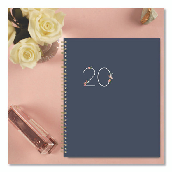 Ashlyn Weekly/Monthly Planner, Floral Artwork, 11 x 8.5, Navy/Multicolor Cover, 12-Month (Jan to Dec): 2025