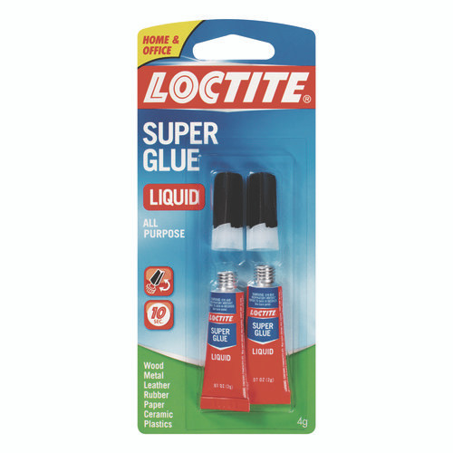 Super Glue Liquid Tubes, 0.07 oz, Dries Clear, 2/Pack