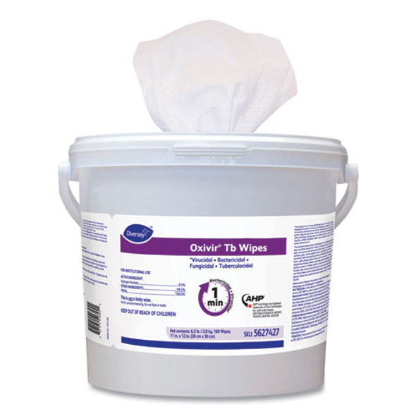 Oxivir TB Disinfectant Wipes, 11 x 12, White, 160/Bucket, 4 Buckets/Carton Oxivir TB Disinfectant Wipes, 11 x 12, White, 160/Bucket, 4 Buckets/Carton