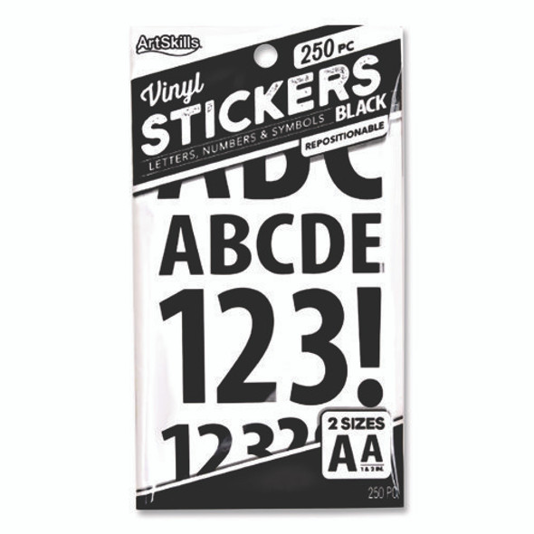 Poster and Bulletin Board Vinyl Letters and Numbers, 1" Tall Letters, 2" Tall Numbers, Black Characters, 250/Pack Poster and Bulletin Board Vinyl Letters and Numbers, 1" Tall Letters, 2" Tall Numbers, Black Characters, 250/Pack