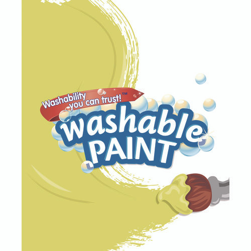 Washable Paint, Yellow, 16 oz Bottle