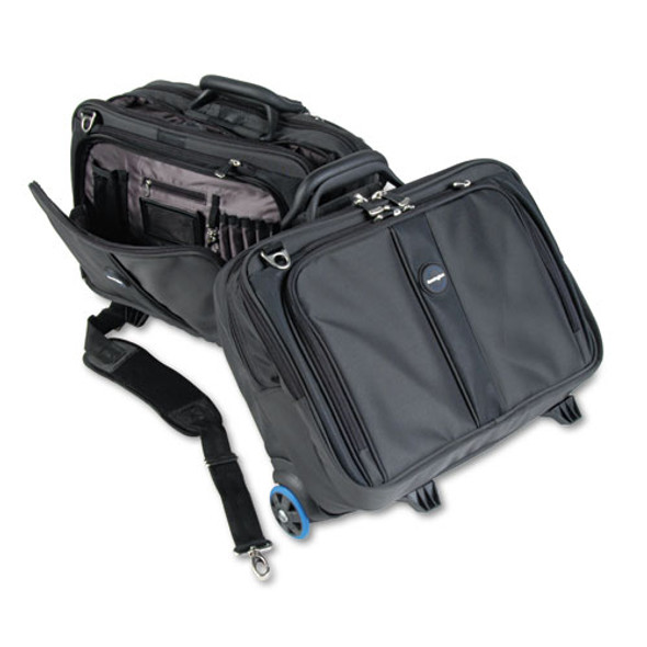 Contour Rolling Laptop Case, Fits Devices Up to 17", Ballistic Nylon, 17.5 x 9.5 x 13, Black