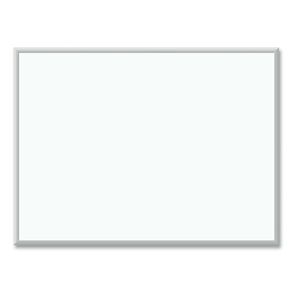 Melamine Dry Erase Board, 48" x 36" (Actual Size: 47" x 35"), White Surface, Satin Aluminum Frame
