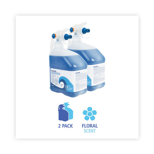 PDC Neutral Disinfectant, Floral Scent, 3 Liter Bottle, 2/Carton