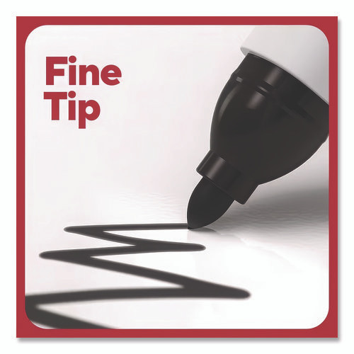 Dry Erase Marker, Pen-Style, Fine Bullet Tip, Assorted Colors, 4/Kit