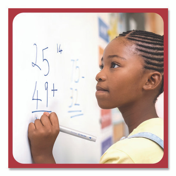 Dry Erase Marker, Pen-Style, Fine Bullet Tip, Assorted Colors, 4/Kit