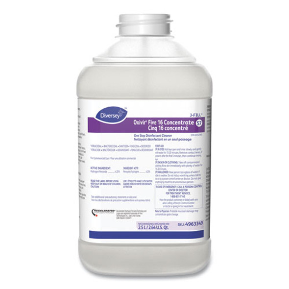 Oxivir Five 16 Concentrate One Step Disinfectant Cleaner, 84 1/2 oz Bottle, 2/CT