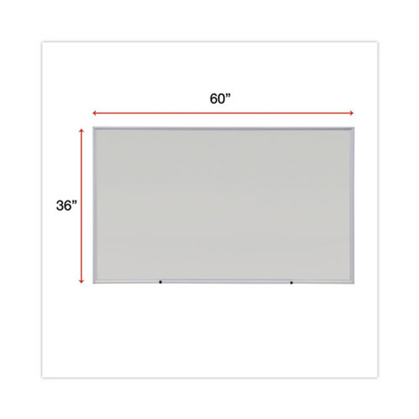 Deluxe Melamine Dry Erase Board, 60" x 36", White Surface, Anodized Aluminum Frame