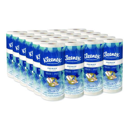 Premiere Kitchen Roll Towels, 1-Ply, 11 x 10.4, White, 70/Roll, 24 Rolls/Carton