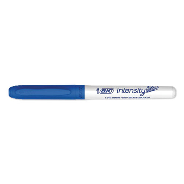 Intensity Low Odor Fine Point Dry Erase Marker, Fine Bullet Tip, Blue, Dozen