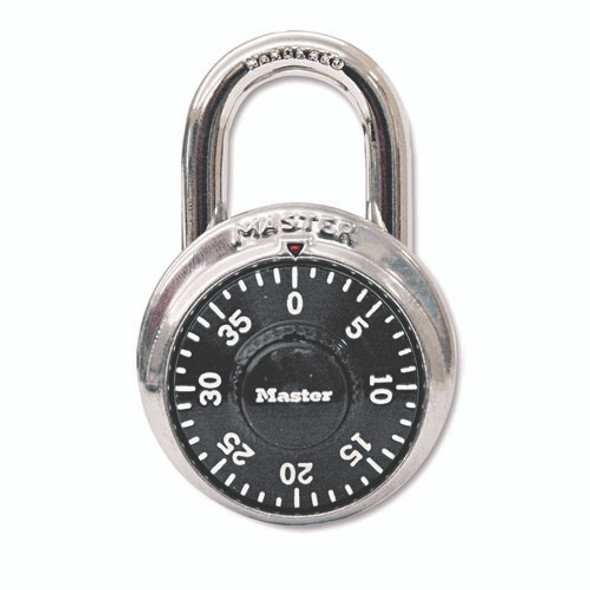 Combination Lock, Stainless Steel, 1.87" Wide, Silver