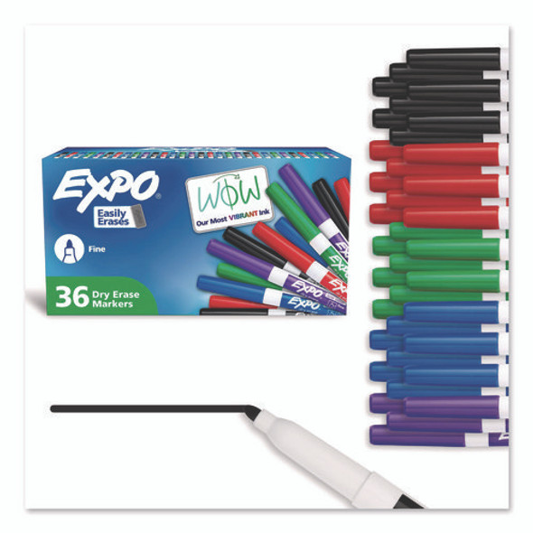 Low-Odor Dry Erase Marker Office Value Pack, Fine Bullet Tip, Assorted Colors, 36/Pack