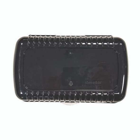 Pencil Case, 2 Compartments, 9.13" x 5.7" x 2.5", Black