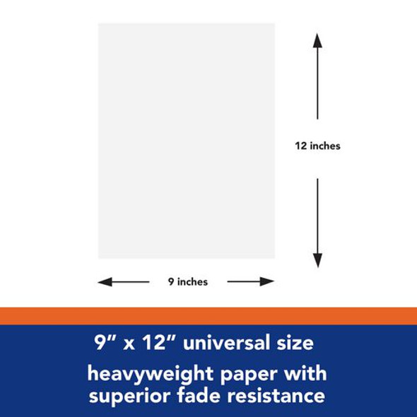 Tru-Ray Construction Paper, 76 lb Text Weight, 9 x 12, White, 50 Sheets/Pack, 50 Packs/Carton