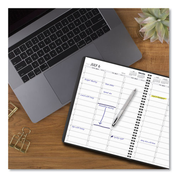 Weekly Appointment Book, 11 x 8.25, Black Cover, 14-Month (July to Aug): 2024 to 2025