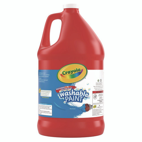Washable Paint, Red, 1 gal Bottle
