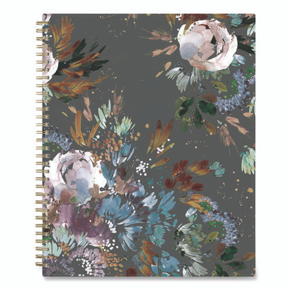 Kelly Ventura Midnight Garden Weekly/Monthly Planner, Floral Artwork, 11 x 8.5, Multicolor Cover, 12-Month (Jan to Dec): 2025
