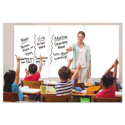 Magnetic Dry Erase Tile Board, 38.5" x 58", White Surface