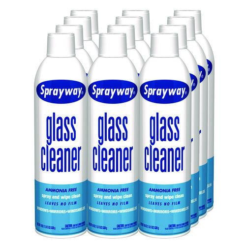 Glass Cleaner, 19 oz Aerosol Spray, 12/Carton