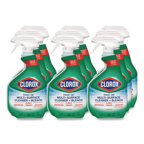 Clean-Up Multi-Surface Cleaner with Bleach, Original, 32 oz Spray Bottle, 9/Carton
