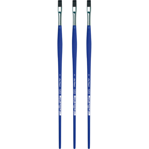FORTE-Acrylics Student Brush, Synthetic, Acrylic & Oil, Flat, Series 8640, Size 8, Pack of 3