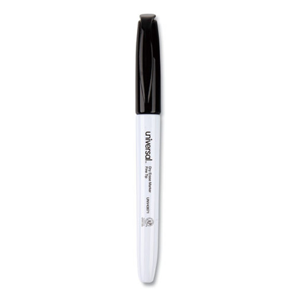 Pen Style Dry Erase Marker, Fine Bullet Tip, Black, Dozen