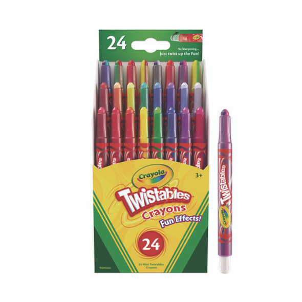 Twistables Mini Crayons, Fun Effects, Assorted, 24/Pack Twistables Mini Crayons, Fun Effects, Assorted, 24/Pack