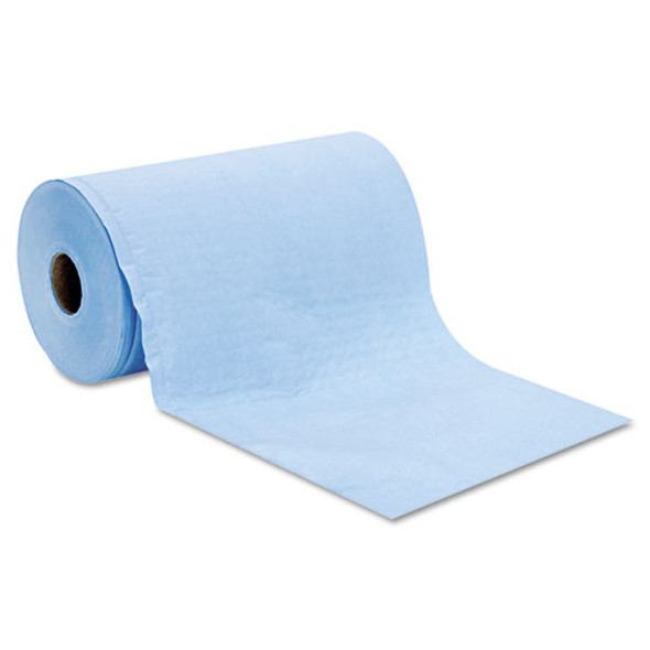 Prism Scrim Reinforced Wipers, 4-Ply, 9.75" x 275 ft, Unscented, Blue, 6 Rolls/Carton