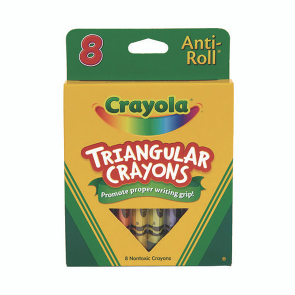 Triangular Crayons, 8 Colors/Box