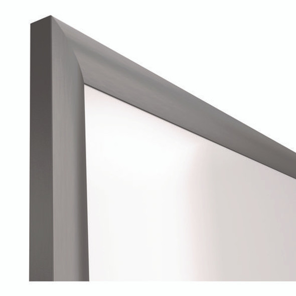 Magnetic Porcelain Dry Erase Board, 48" x 36", White Surface, Gray/Natural Aluminum Frame