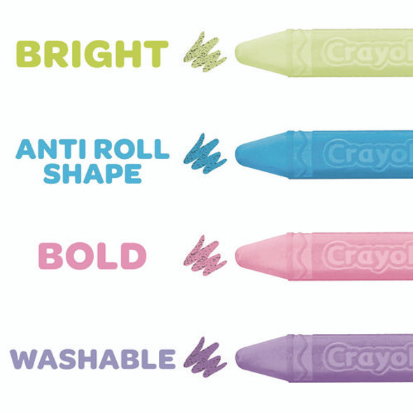 Washable Sidewalk Chalk, Tropical Colors, 4.25" x 0.75 Diameter, Assorted, 24 Sticks/Set