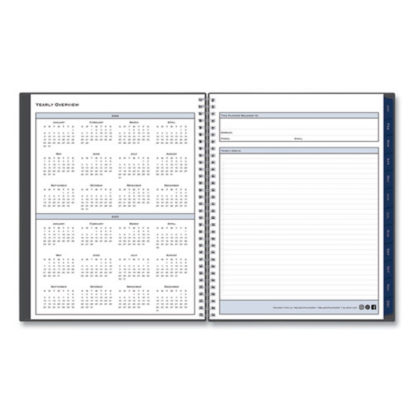 Passages Weekly/Monthly Planner, 11 x 8.5, Charcoal Cover, 12-Month (Jan to Dec): 2025