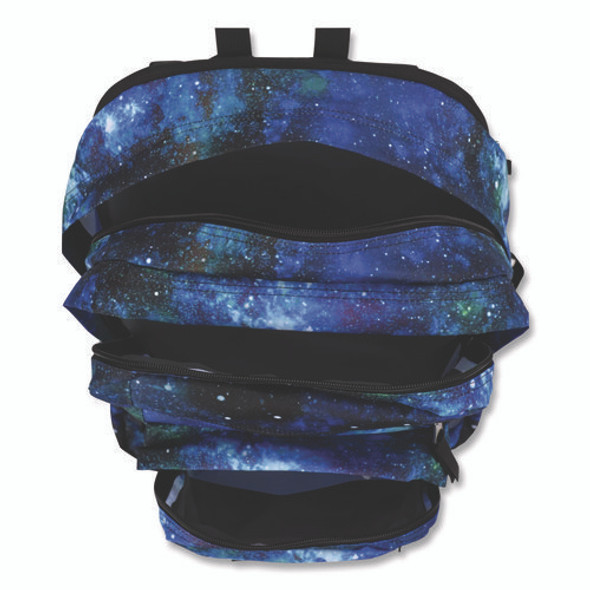 Big Student Backpack, Fits Devices Up to 15", 13 x 7.5 x 17, Galaxy