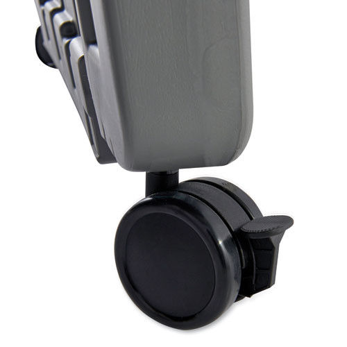 Ingenuity Presentation Flipchart Easel with Dry Erase Surface, 33" x 28", White Surface, Charcoal Gray Polyethylene Frame