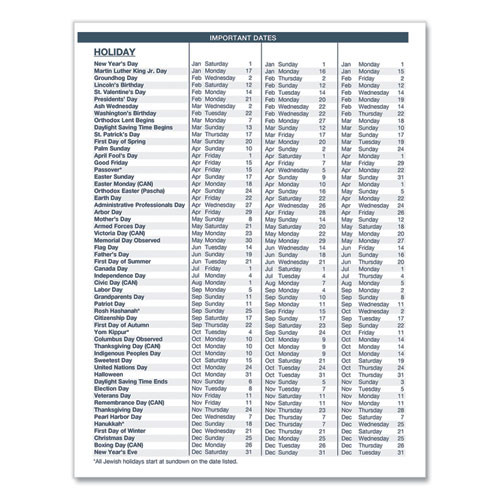 Monthly Hard Cover Planner, 11 x 8.5, Black Cover, 14-Month: Dec 2024 to Jan 2026